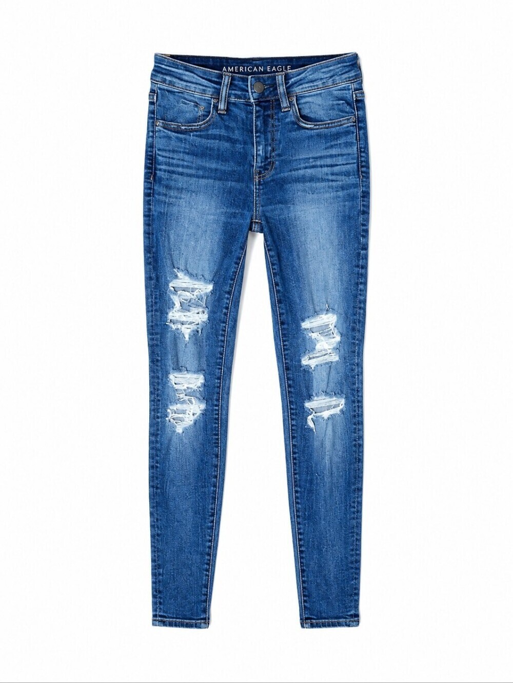 AEO Next Level Stretch Hi Rise Distressed Jegging